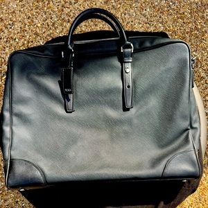 Tumi leather style laptop bag - almost new unused condition!